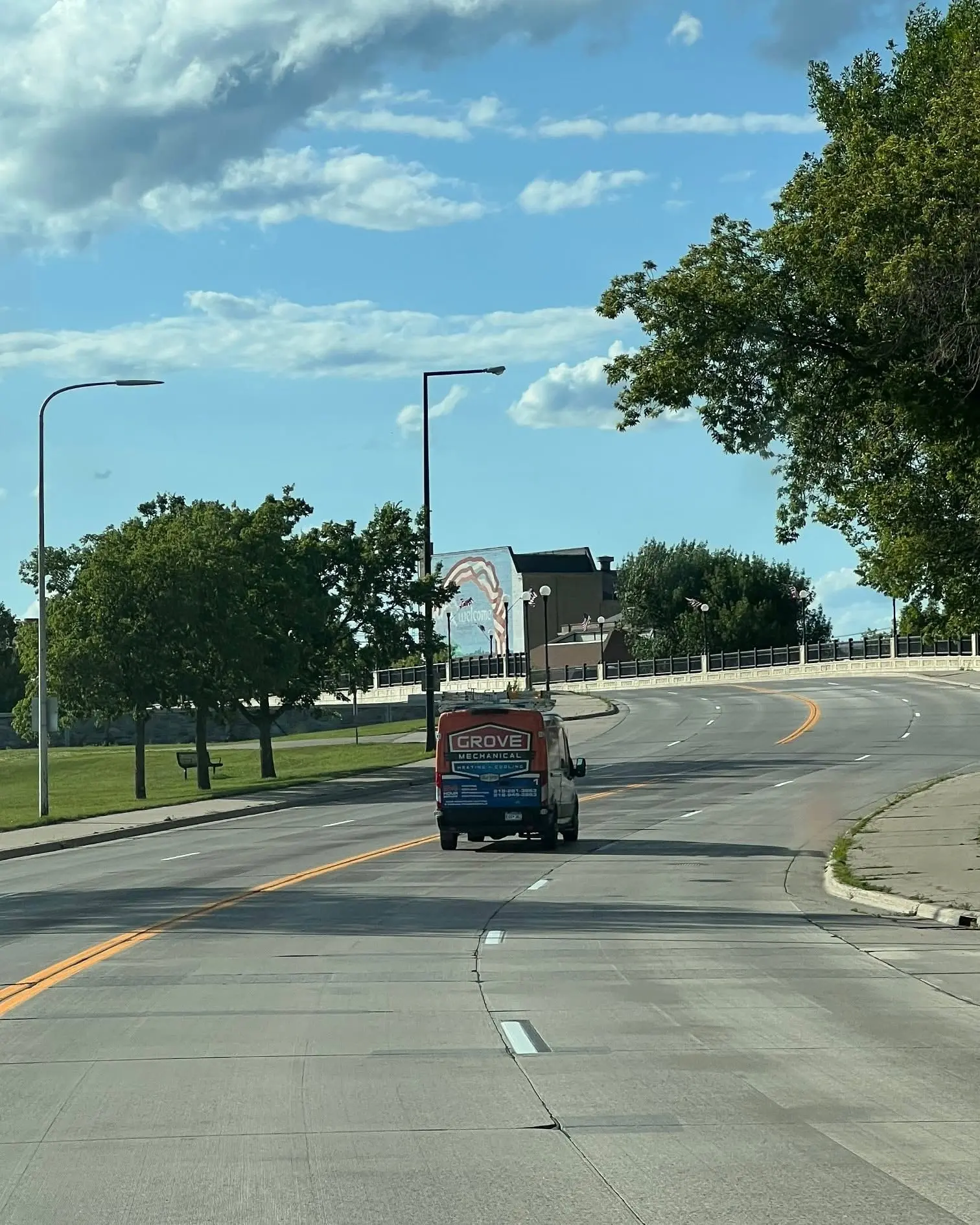 Grove Mechanical van on the road